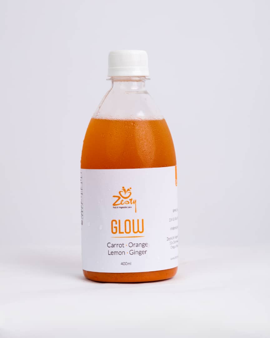 Glow cold-pressed juice bottle