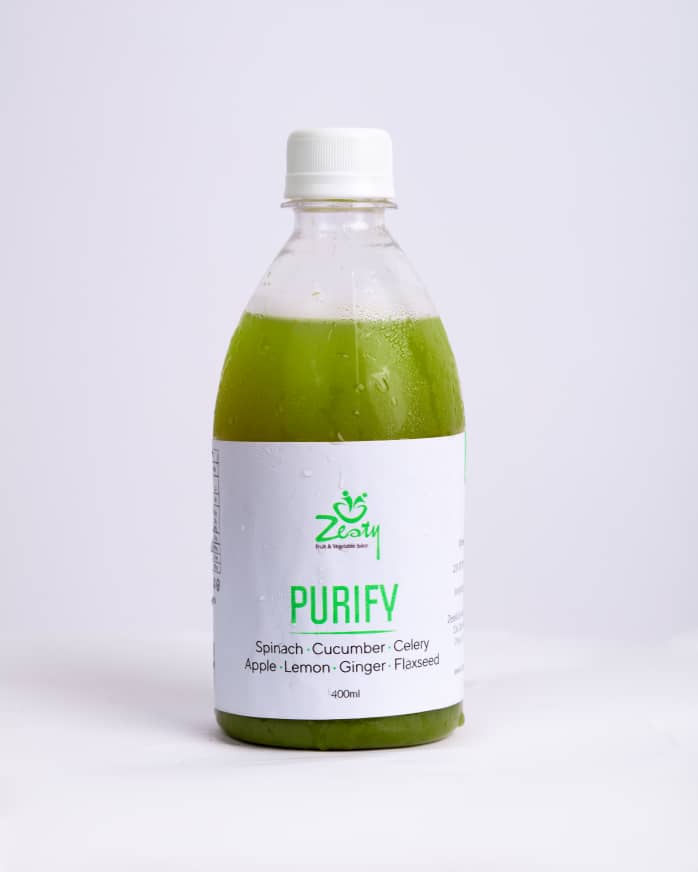 Purify cold-pressed juice bottle