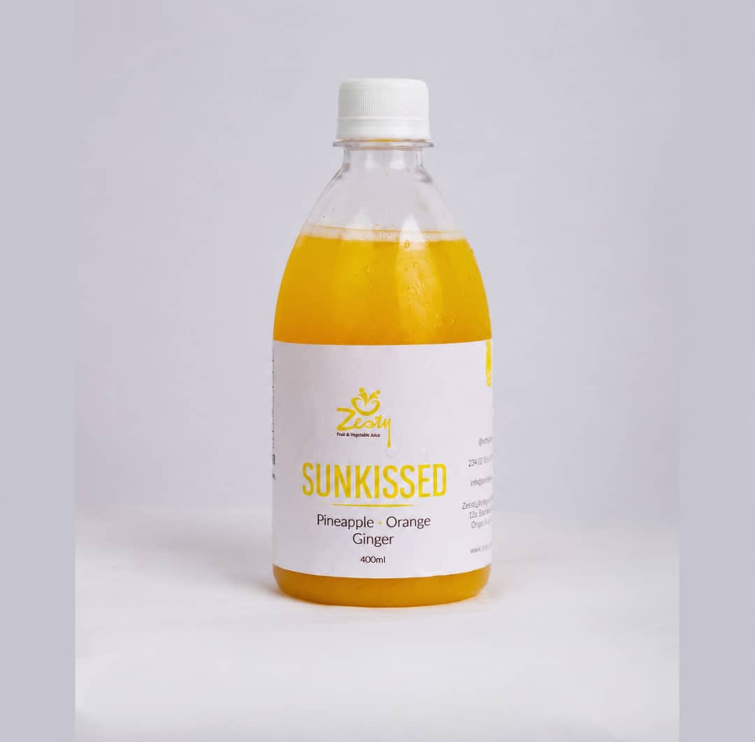Sunkissed cold-pressed juice bottle