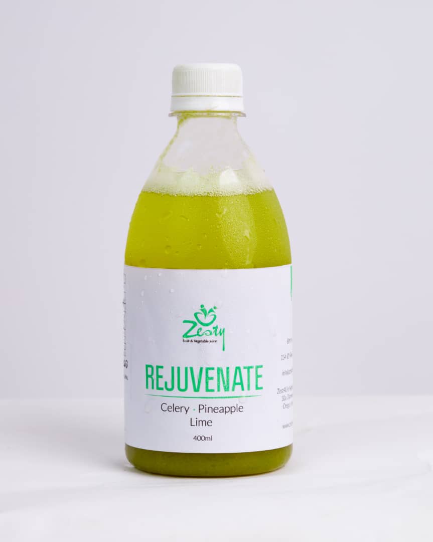 Rejuvenate cold-pressed juice bottle